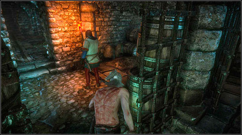 Look out for the guard patrolling the room on the left - The Dungeons of the La Valettes (steps 1-4) - Main missions - The Witcher 2 Assassins of Kings Guide