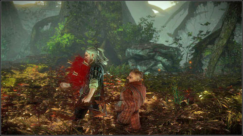 After getting rid of the monster, Iorweth will arrive accompanied by archers, who will start aiming at you - The Assassins of Kings (steps 1-6) | Act 1 main mission - Main missions - The Witcher 2 Assassins of Kings Guide