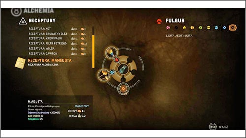 In order to prepare the Mongoose, go to meditation mode and choose alchemy - The Kayran: Ostmurk - Side missions - The Witcher 2 Assassins of Kings Guide