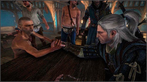 You can wrestle with him only after defeating Skinny Sten - Bring it on: Flotsam - Side missions - The Witcher 2 Assassins of Kings Guide
