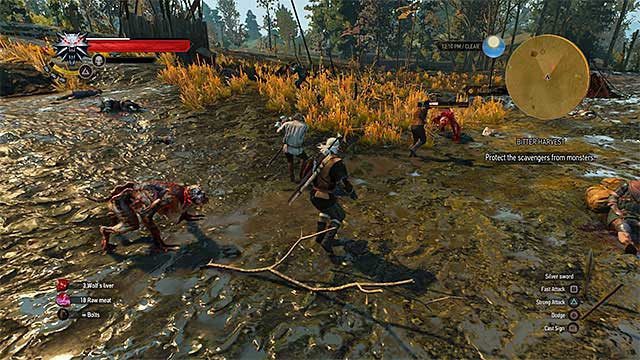 Keep close to Albin Hart and try to protect him - The Witcher 3 Wild Hunt: Side quests, Inn by the Crossroads - list, walkthrough - The Witcher 3: Inn by the Crossroads - The Witcher 3 Wild Hunt Guide