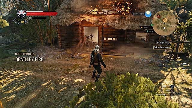 Use Aard sign to unlock entrance to the hut - The Witcher 3 Wild Hunt: Side quests, Inn by the Crossroads - list, walkthrough - The Witcher 3: Inn by the Crossroads - The Witcher 3 Wild Hunt Guide