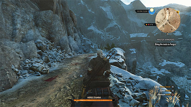You can reach the forge from the eastern side and pass through the ruined building - The Witcher 3 Wild Hunt: Side quests, Crows Perch - list, walkthrough - The Witcher 3: Crows Perch - The Witcher 3 Wild Hunt Guide