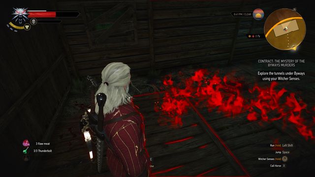 The blood smell will lead you to entrance to ancient tunnels. - The Witcher 3 Wild Hunt: Witcher contracts, Midcopse - walkthrough - The Witcher 3: Midcopse - The Witcher 3 Wild Hunt Guide