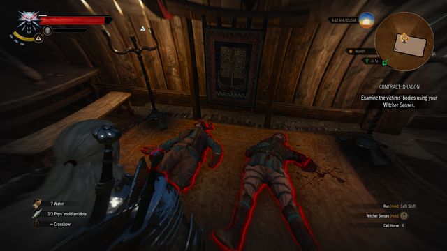 Examine the hunters bodies to learn something about the monster. - The Witcher 3 Wild Hunt: Witcher contracts in Kaer Muire - list, walkthrough - The Witcher 3: Kaer Muire - The Witcher 3 Wild Hunt Guide