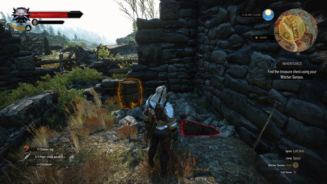 The treasure is buried in one of the destroyed houses. - The Witcher 3 Wild Hunt: Treasure hunt in Kaer Muire - list, walkthrough - The Witcher 3: Kaer Muire - The Witcher 3 Wild Hunt Guide