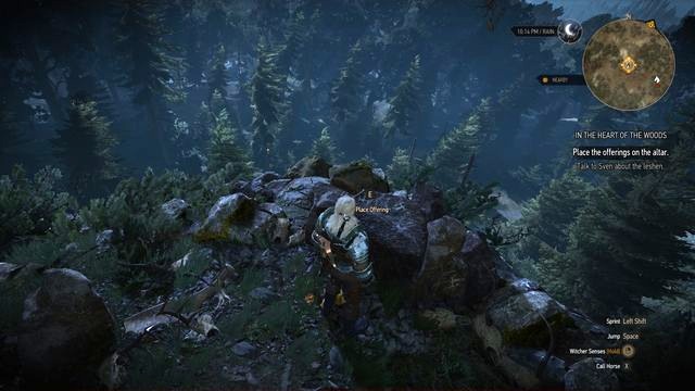 Place the wolves hearts on a small altar near the cliff. - The Witcher 3 Wild Hunt: Side quests in Kaer Muire - list, walkthrough - The Witcher 3: Kaer Muire - The Witcher 3 Wild Hunt Guide