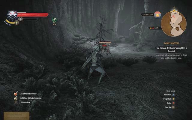 Ghouls in the cave - the root is on the right side - The Witcher 3 Wild Hunt: Side quests, Crookbag Bog - walkthrough - The Witcher 3: Crookback Bog - The Witcher 3 Wild Hunt Guide