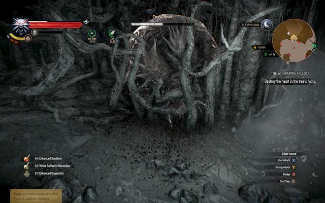 The heart of the tree - the prison of the ghost - The Witcher 3 Wild Hunt: Side quests, Crookbag Bog - walkthrough - The Witcher 3: Crookback Bog - The Witcher 3 Wild Hunt Guide