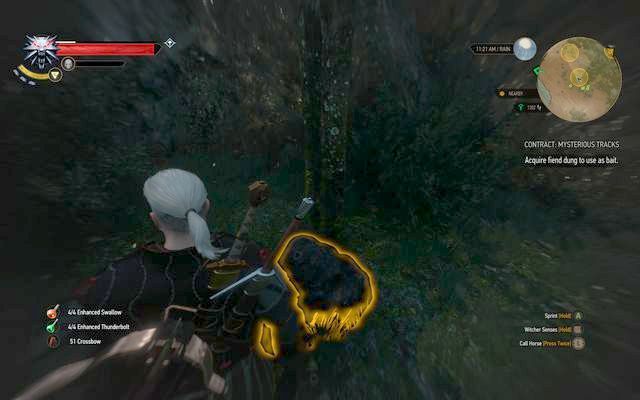 Fiend dung - The Witcher 3 Wild Hunt: Witcher contracts, Crookbag Bog - walkthrough - The Witcher 3: Crookback Bog - The Witcher 3 Wild Hunt Guide
