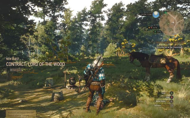 The camp with a dead dwarf - this is where you start the quest - The Witcher 3 Wild Hunt: Witcher contracts, Farcorners - list, walkthrough - The Witcher 3: Farcorners - The Witcher 3 Wild Hunt Guide