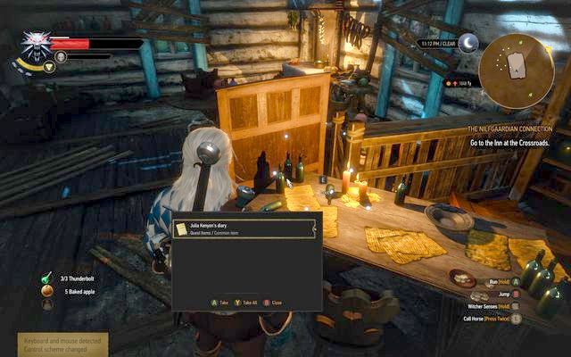 Journal on the desk in the hut - The Witcher 3 Wild Hunt: Treasure hunt, Farcorners - list, walkthrough - The Witcher 3: Farcorners - The Witcher 3 Wild Hunt Guide