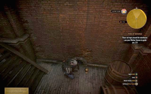 Place three rat traps near the bars in the wall - The Witcher 3 Wild Hunt: Pyres of Novigrad - walkthrough - The Witcher 3: Free City of Novigrad - The Witcher 3 Wild Hunt Guide