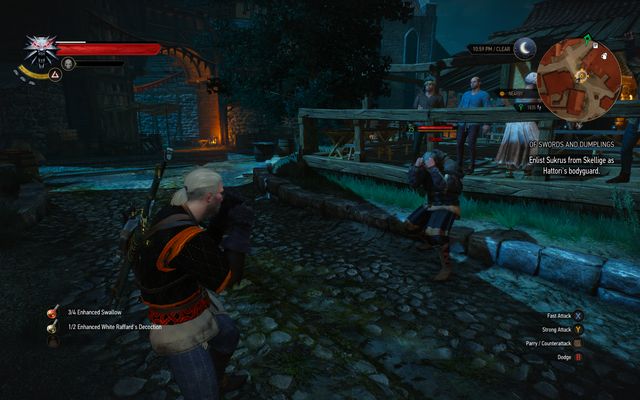 Sukrus behind the inn - you wont avoid fist fight - The Witcher 3 Wild Hunt: Side quests, Free City of Novigrad - walkthrough - The Witcher 3: Free City of Novigrad - The Witcher 3 Wild Hunt Guide