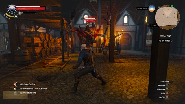 A higher vampire - the battle is similar as with any other of his kind - The Witcher 3 Wild Hunt: Side quests, Free City of Novigrad - walkthrough - The Witcher 3: Free City of Novigrad - The Witcher 3 Wild Hunt Guide