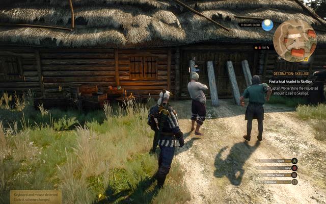 You can enter the barricaded stable only by talking with the men - The Witcher 3 Wild Hunt: Side quests, Vegelbud Residence - list, walkthrough - The Witcher 3: Vegelbud Residence - The Witcher 3 Wild Hunt Guide