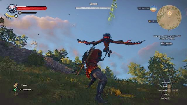 Use the crossbow to get the enemy down to the ground. - The Witcher 3 Wild Hunt: Witcher contracts, Oxenfurt - list, walkthrough - The Witcher 3: Oxenfurt - The Witcher 3 Wild Hunt Guide