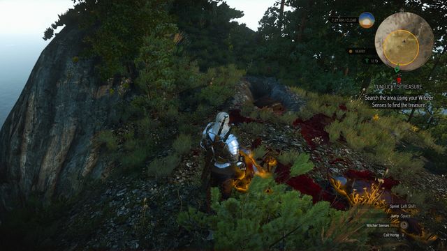 Treasure chest can be found near the bodies of two soldiers. - The Witcher 3 Wild Hunt: Treasure hunt in Northern Isles - list, walkthrough - The Witcher 3: Northern Isles - The Witcher 3 Wild Hunt Guide