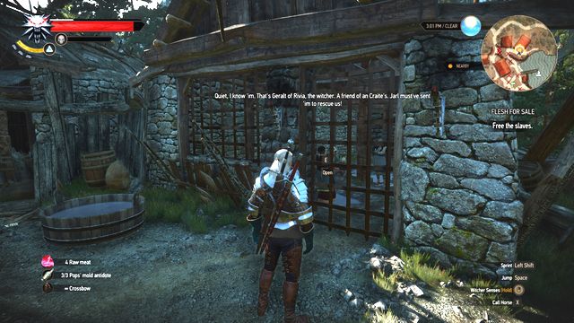 Open the cage with the key you received. - The Witcher 3 Wild Hunt: Side quests in Faroe Isle - list, walkthrough - The Witcher 3: Faroe Isle - The Witcher 3 Wild Hunt Guide