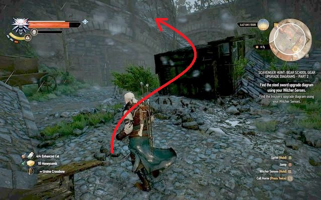 Go upstairs to get the chest - The Witcher 3 Wild Hunt: Enhanced Bear School Gear - The Witcher 3: Bear School Gear - The Witcher 3 Wild Hunt Guide