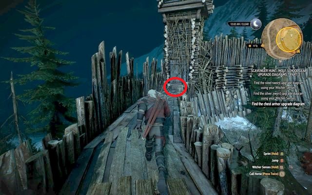 You will have to climb on a wall of the town - The Witcher 3 Wild Hunt: Superior Wolf School Gear - The Witcher 3: Wolf School Gear (DLC) - The Witcher 3 Wild Hunt Guide