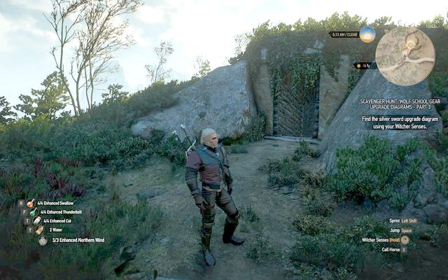 Enter the basement and find a small box - The Witcher 3 Wild Hunt: Superior Wolf School Gear - The Witcher 3: Wolf School Gear (DLC) - The Witcher 3 Wild Hunt Guide