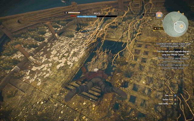 Dive under the deck to get to the chest. - The Witcher 3 Wild Hunt: Mastercrafted Wolf School Gear - The Witcher 3: Wolf School Gear (DLC) - The Witcher 3 Wild Hunt Guide