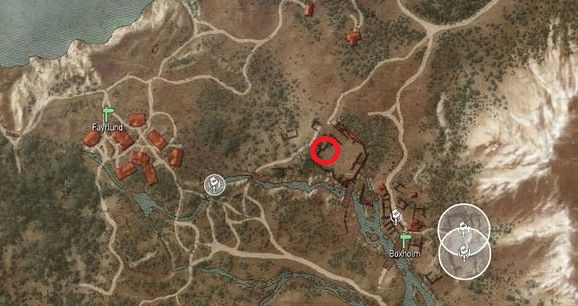 Above the Boxholm, ruins of a small castle are located - The Witcher 3 Wild Hunt: Mastercrafted Wolf School Gear - The Witcher 3: Wolf School Gear (DLC) - The Witcher 3 Wild Hunt Guide