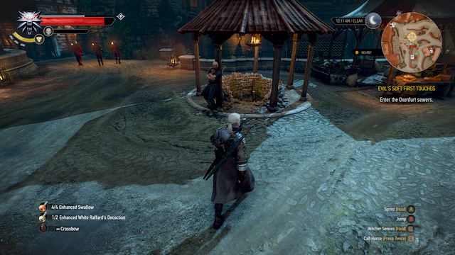 Entrance to the underground through the well on Oxenfurts marketplace - The Witcher 3: Evils Soft First Touches - The Witcher 3: Main quests - The Witcher 3 Wild Hunt Guide
