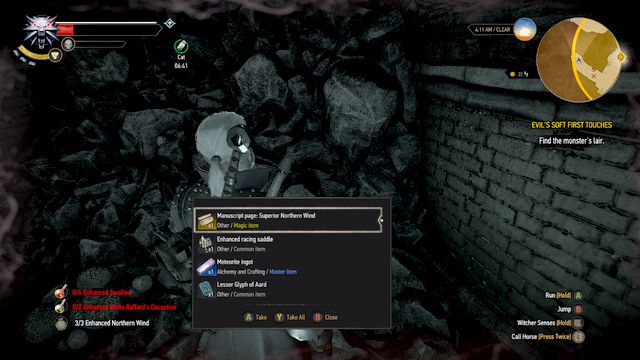 In the corner you will find a precious bomb diagram - The Witcher 3: Evils Soft First Touches - The Witcher 3: Main quests - The Witcher 3 Wild Hunt Guide