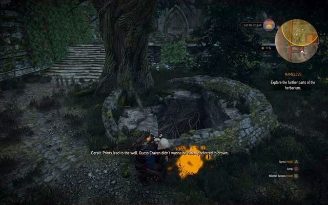 Enter the well near the tree - The Witcher 3 Wild Hunt: Missing Person, Nameless - walkthrough - The Witcher 3: Kaer Trolde - The Witcher 3 Wild Hunt Guide
