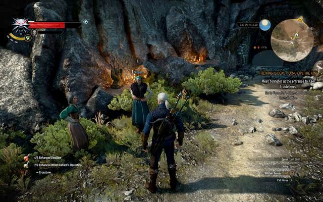Skellige women in front of the cave - The Witcher 3 Wild Hunt: Side quests in Kaer Trolde - list, walkthrough - The Witcher 3: Kaer Trolde - The Witcher 3 Wild Hunt Guide