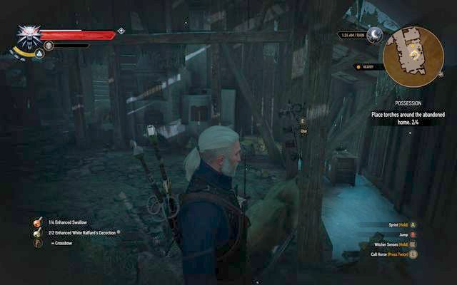 Place the torches on the stand and then light them - The Witcher 3 Wild Hunt: Side quests in Kaer Trolde - list, walkthrough - The Witcher 3: Kaer Trolde - The Witcher 3 Wild Hunt Guide