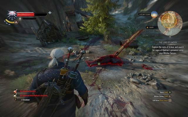 Examine the body in the abandoned village - The Witcher 3 Wild Hunt: Side quests in Kaer Trolde - list, walkthrough - The Witcher 3: Kaer Trolde - The Witcher 3 Wild Hunt Guide