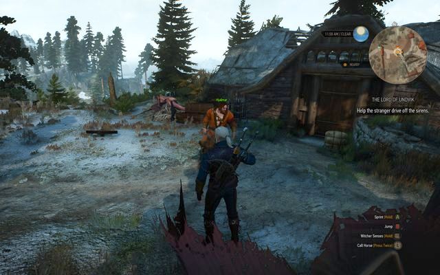 You will find Hjalmar in the nearby village - The Witcher 3 Wild Hunt: Side quests in Kaer Trolde - list, walkthrough - The Witcher 3: Kaer Trolde - The Witcher 3 Wild Hunt Guide