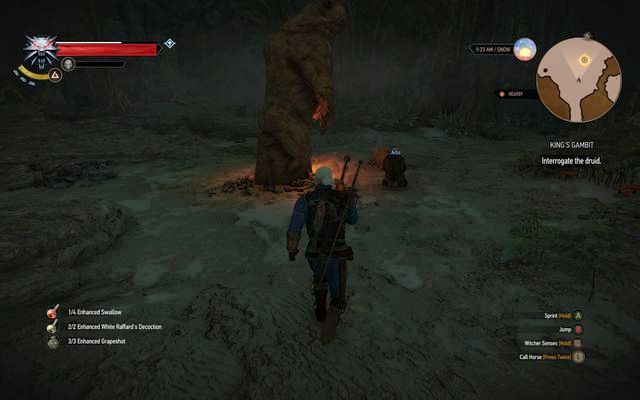 Defeat the druid and the bear in the caves - The Witcher 3 Wild Hunt: Side quests in Kaer Trolde - list, walkthrough - The Witcher 3: Kaer Trolde - The Witcher 3 Wild Hunt Guide
