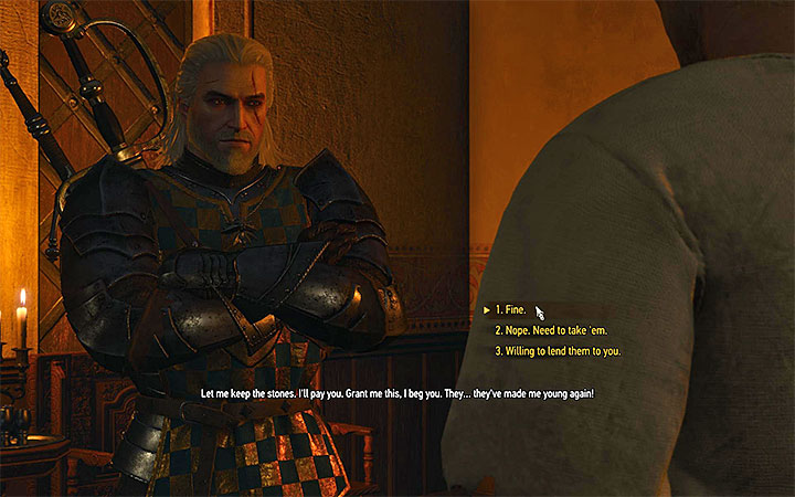 The moment when you choose how to act during the meeting with Hughes - Smaller quests - Side quests - The Witcher 3: Blood and Wine Game Guide
