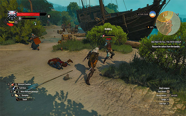 You have to kill all the bandits - Big Feet to Fill - quests concerning the Prophet Lebioda statue - Side quests - The Witcher 3: Blood and Wine Game Guide