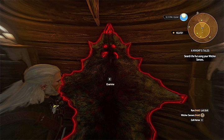 Enter the hut and activate witcher senses - A Knights Tales - quest of a girl turned into a tree - Side quests - The Witcher 3: Blood and Wine Game Guide