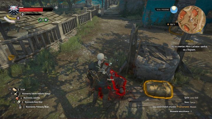 On the corpse, there is a note. - Locations and descriptions of all treasure hunts - Witcher contracts and Treasure hunts quests - The Witcher 3: Blood and Wine Game Guide