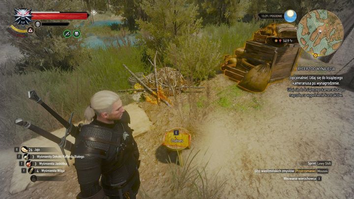 from the stool, collect a note and a key. - Locations and descriptions of all treasure hunts - Witcher contracts and Treasure hunts quests - The Witcher 3: Blood and Wine Game Guide