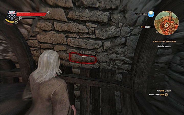 You will start the visit in the prison by speaking with Jacques who will tell you to go to the laundry - Burlap is the New Stripe - Geralt goes to prison quest - Main quests - The Witcher 3: Blood and Wine Game Guide