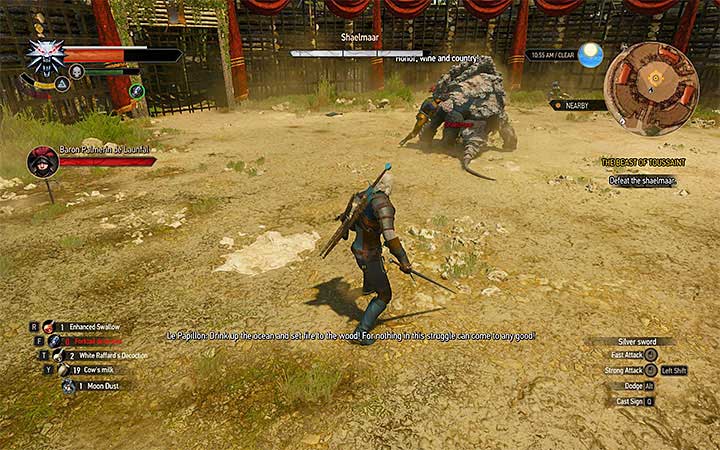 Dont try regular attacks on shaelmaar because his body is surrounded by thick armor - Main quests bosses in The Witcher 3: Blood and Wine - All Boss Fights - The Witcher 3: Blood and Wine Game Guide