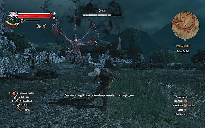 Jump to the sides whenever the boss tries to perform aerial attacks - Main quests bosses in The Witcher 3: Blood and Wine - All Boss Fights - The Witcher 3: Blood and Wine Game Guide