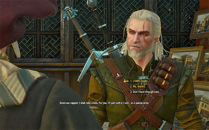 Buy Geralts portrait from the merchant - There Can Be Only One - Five Trials of Virtue - Side quests - The Witcher 3: Blood and Wine Game Guide
