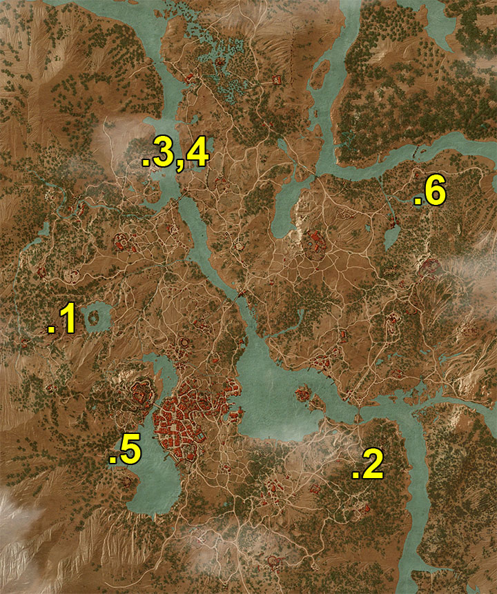 Explanation of the numbers from the map - Scavenger Hunt: Grandmaster Manticore Gear - diagrams and item statistics - Grandmaster Witcher Gear - quests, diagrams and item statistics - The Witcher 3: Blood and Wine Game Guide