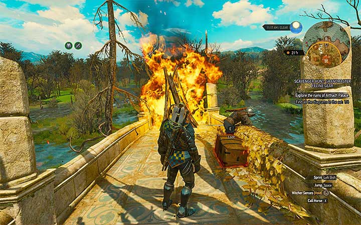 You dont need to secure the whole hideout (kill all bandits and defeat their leader) in order to find the diagrams - Scavenger Hunt: Grandmaster Feline Gear - diagrams and item statistics - Grandmaster Witcher Gear - quests, diagrams and item statistics - The Witcher 3: Blood and Wine Game Guide