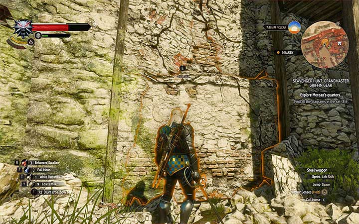Remain on the lower courtyard after securing it - Scavenger Hunt: Grandmaster Griffin Gear - diagrams and item statistics - Grandmaster Witcher Gear - quests, diagrams and item statistics - The Witcher 3: Blood and Wine Game Guide