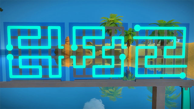 The first set of puzzles, three more - Puzzle solutions | Rock in The Witness - Rock - The Witness Game Guide & Walkthrough