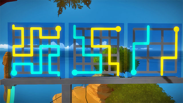 The second set of puzzles, three more - Puzzle solutions | Rock in The Witness - Rock - The Witness Game Guide & Walkthrough